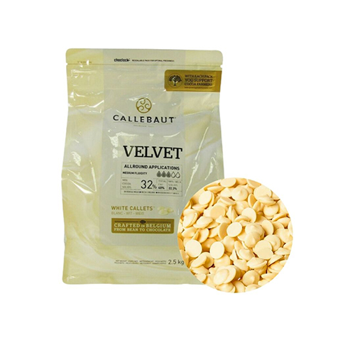Шоколад белый Callebaut Velvet, 32%, 2,5 кг